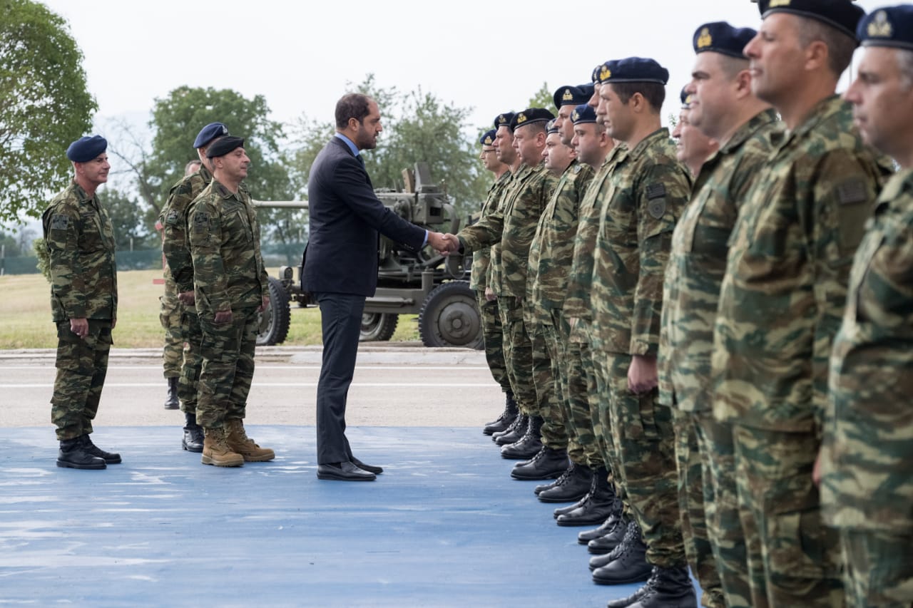 Ο Υφυπουργός Εθνικής Άμυνας Γιάννης Κεφαλογιάννης στην 34η Μηχανοκίνητη Ταξιαρχία Πεζικού (34 Μ/Κ ΤΑΞ ΠΖ).