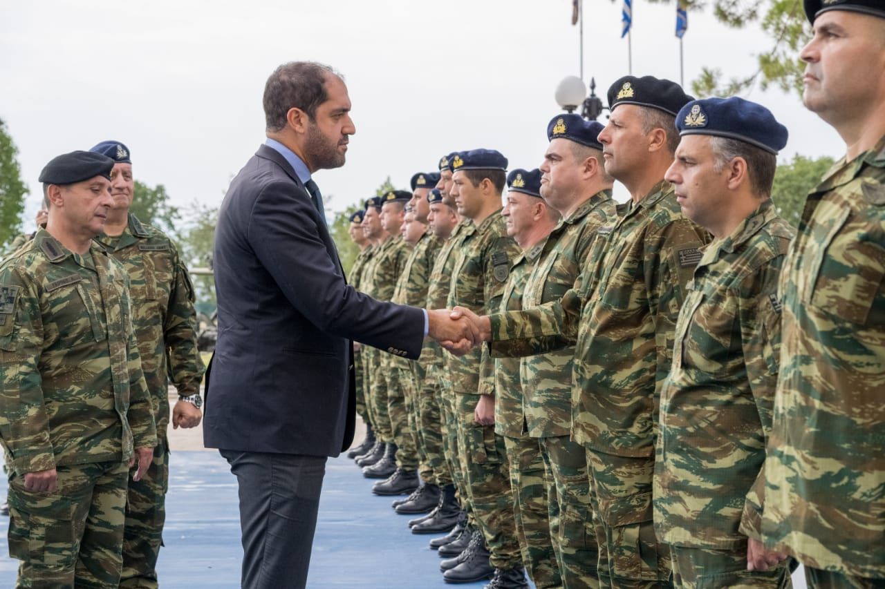 Ο Υφυπουργός Εθνικής Άμυνας Γιάννης Κεφαλογιάννης στην 34η Μηχανοκίνητη Ταξιαρχία Πεζικού (34 Μ/Κ ΤΑΞ ΠΖ).