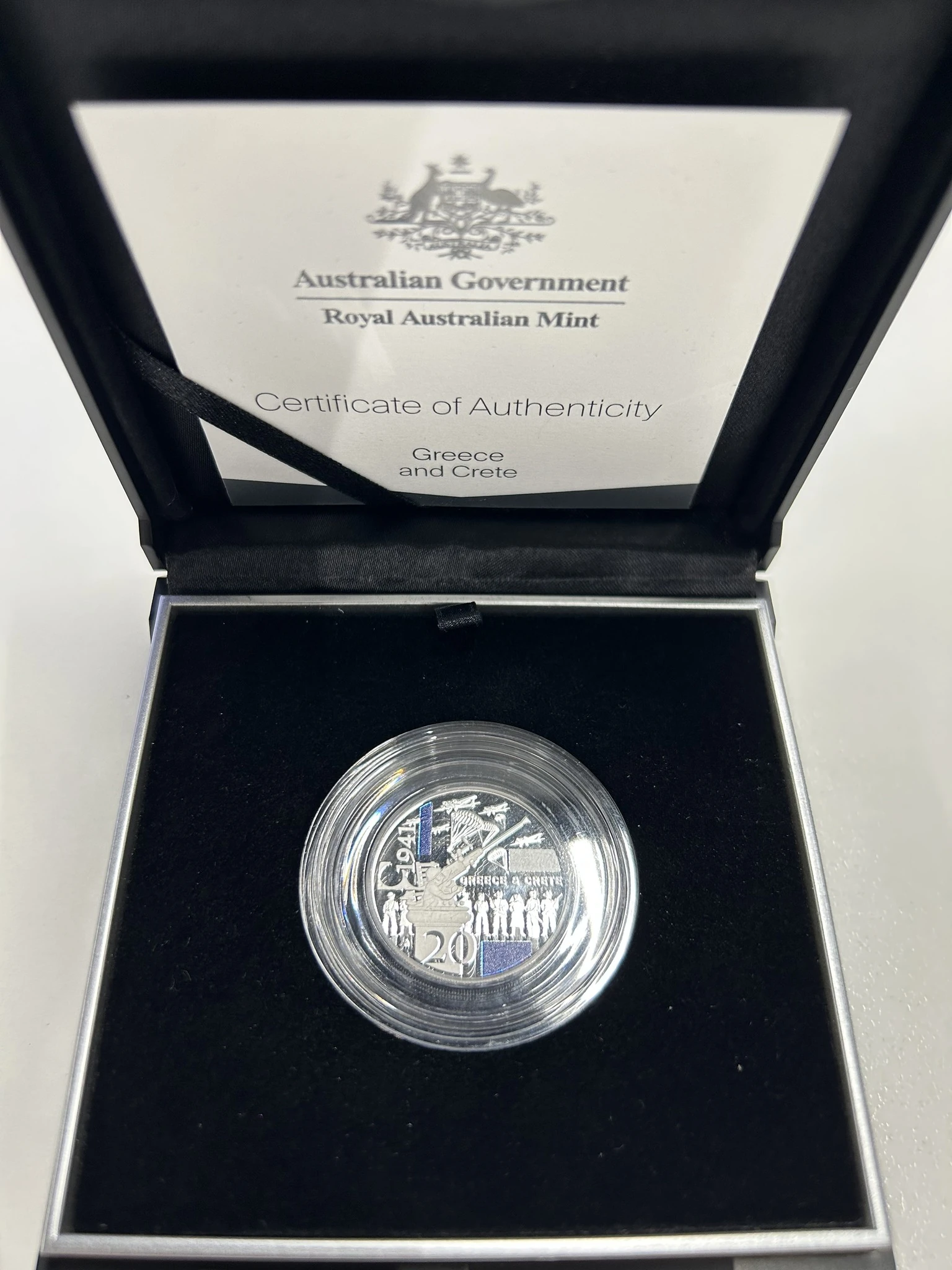 Royal Australian Mint Coloured Uncirculated Coin - 1941: Service Amid Strife - Greece & Crete